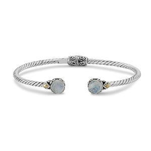Glow Bangle - Rainbow Moonstone - June