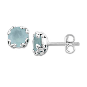 Glow Studs - Aquamarine - March