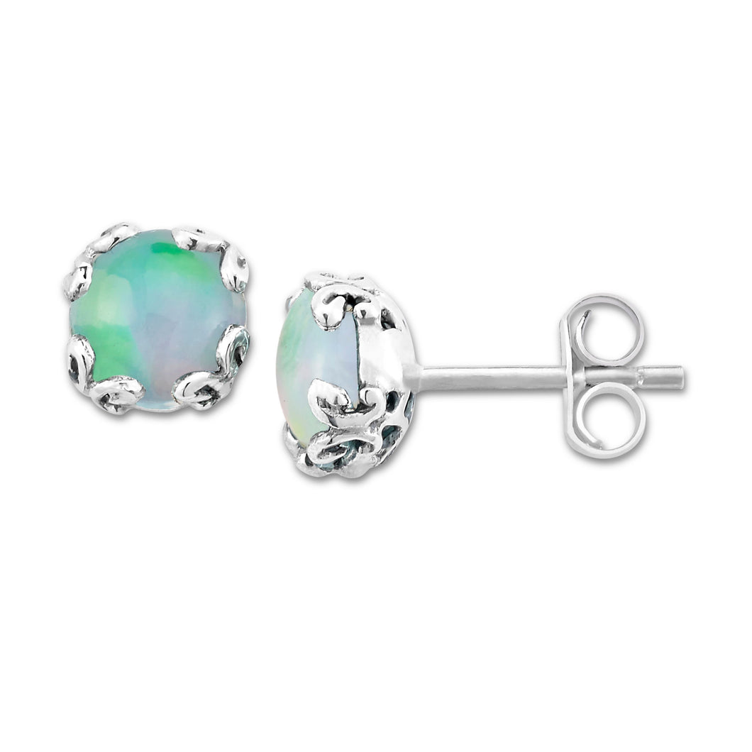 Glow Studs - Opal - October