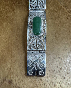 Silver Jade Panel Bracelet