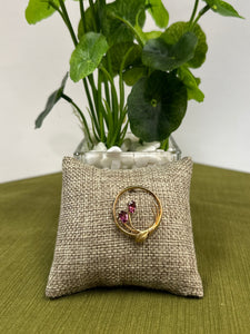 Kremitz Garnet Flower Brooch
