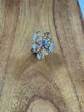 Load image into Gallery viewer, Diamond and Yellow Sapphire Floral Ring