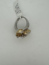 Load image into Gallery viewer, Diamond and Yellow Sapphire Floral Ring