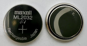 Maxell ML2032 for Logitech K750, Sega Genesis, BIOS, Weather Station Rechargeable Replacement Battery