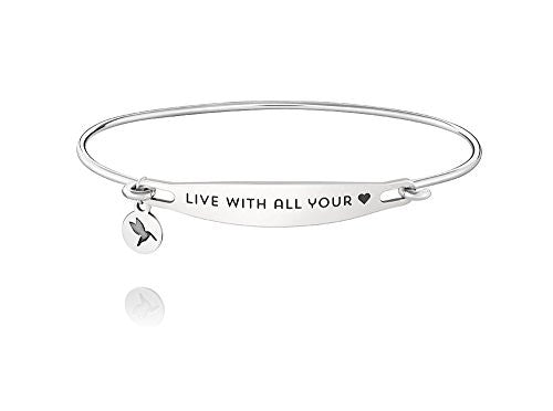 ID Bangle - LIVE WITH ALL YOUR HEART, M/L - 1010-0205