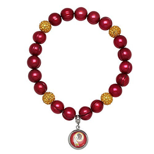 Honora Licensed NFL Washington Redskins Football freshwater pearl & crystal bracelet NFB7938WR75
