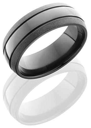 Lashbrook Z8D2.5 BeadBlast Finish Wedding Band - Zirconium