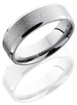 Lashbrook 6B Stone & High Polish Finish Wedding Band - Titanium