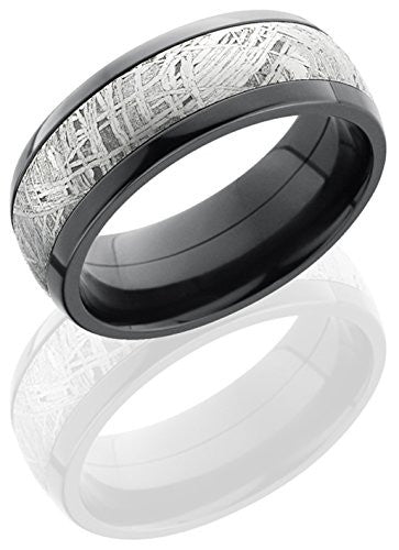 Lashbrook Z8D15/METEORITE Meteorite Inlay Wedding Band - Zirconium