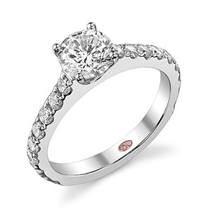 Demarco Love Story Collection DW4833 18 Kt White Gold Ring w/ 0.69 Carats of Round Brilliant Cut Diamonds