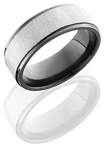 Lashbrook Z8FGE Cross Satin Finish Wedding Band - Zirconium