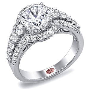 Demarco Love Story Collection DW5244 18 Kt White Gold Ring w/ 0.93 Carats of Round Brilliant Cut Diamonds