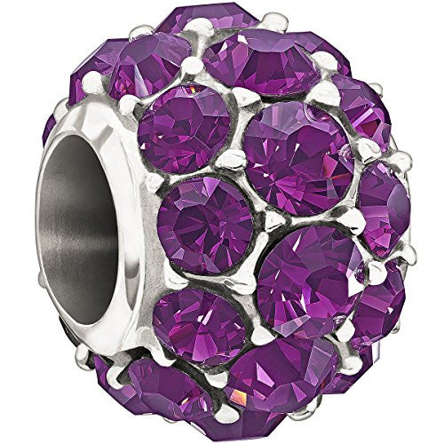 Sterling Silver w Stone - Splendor - Purple Swarovski