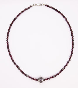 Garnet Bead Necklace