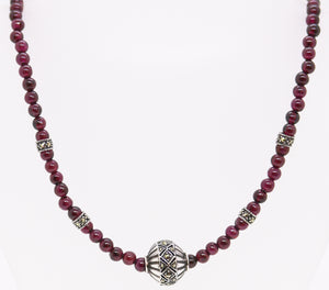 Garnet Bead Necklace