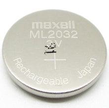 Load image into Gallery viewer, Maxell ML2032 for Logitech K750, Sega Genesis, BIOS, Weather Station Rechargeable Replacement Battery