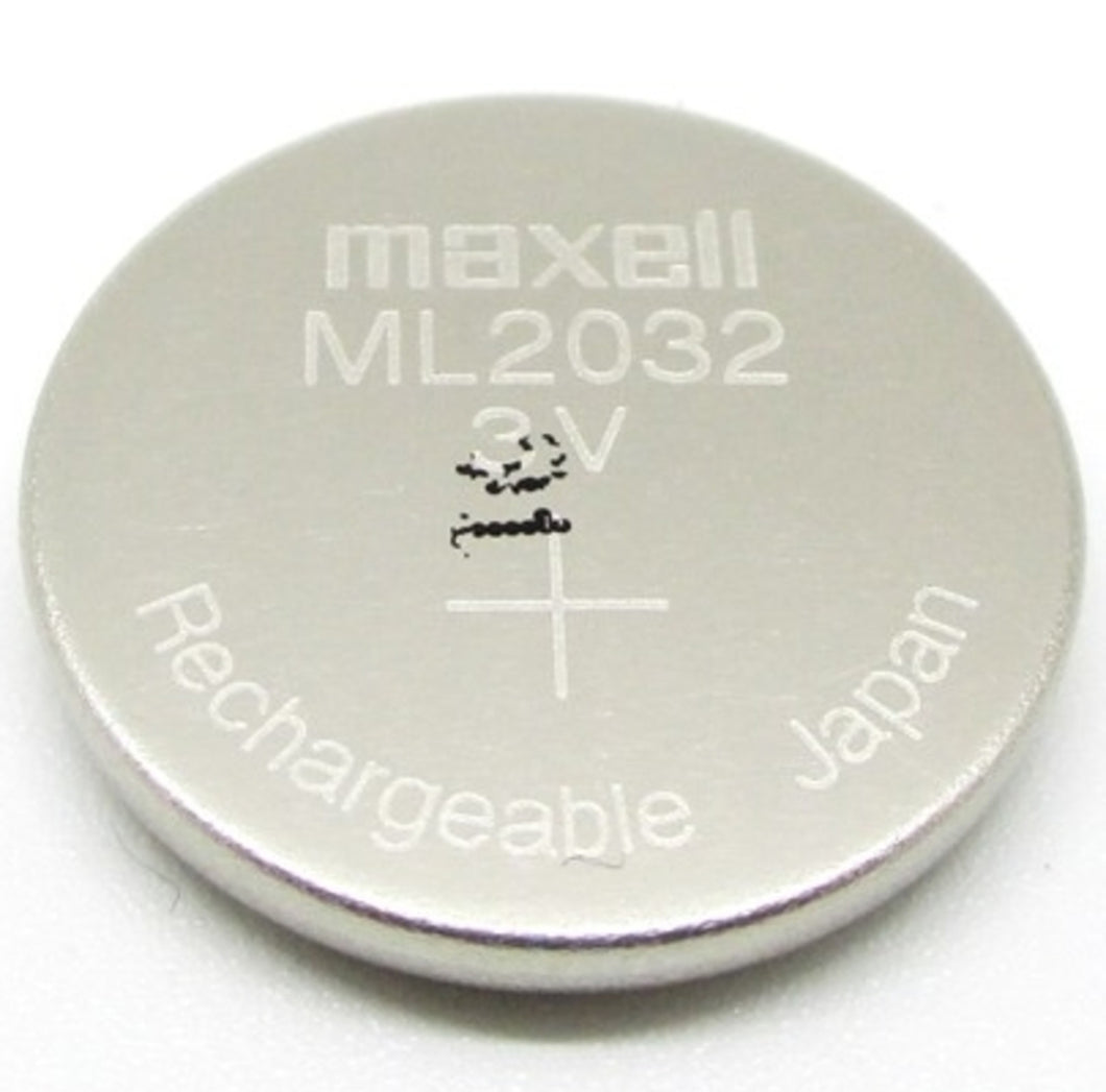 Maxell ML2032 for Logitech K750, Sega Genesis, BIOS, Weather Station Rechargeable Replacement Battery