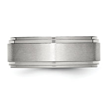 Load image into Gallery viewer, Stainless Steel 8 mm Double Step Down Brushed &amp; Polished Ring