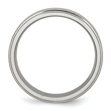 Load image into Gallery viewer, Titanium Ridge Edge 6 mm Brushed &amp; Polished Ring