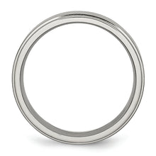 Load image into Gallery viewer, Titanium Ridge Edge 6 mm Brushed &amp; Polished Ring
