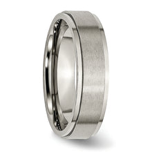 Load image into Gallery viewer, Titanium Ridge Edge 6 mm Brushed &amp; Polished Ring