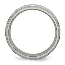 Load image into Gallery viewer, Titanium 7 mm Hammered &amp; Polished Ring